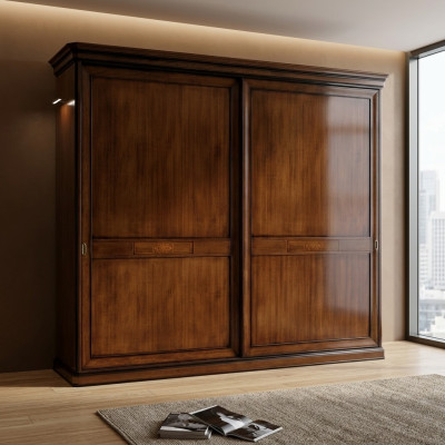 Armario de madera maciza armario de madera armario muebles de dormitorio sólidos de Italia.