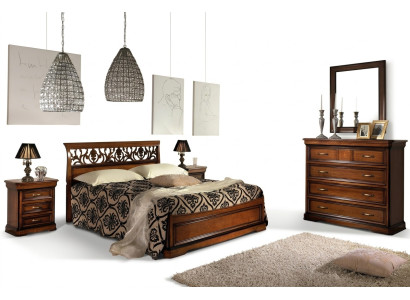 Juego de muebles para dormitorio, mesita de noche de madera maciza de muebles italianos de 3 piezas.