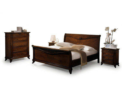 Cama de matrimonio Dormitorio Cama Muebles Madera Diseño Vaccari giovanni Camas Macizas