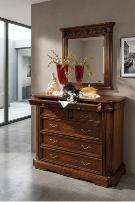 Cómoda aparador aparador aparadores Madera maciza Armario Muebles Cómodas Marrón