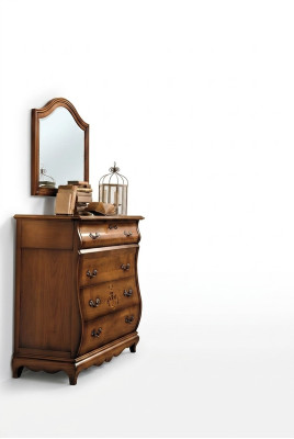 Cómoda Aparador Armario Madera Cómodas Muebles Italianos Macizos Espejo 2 piezas