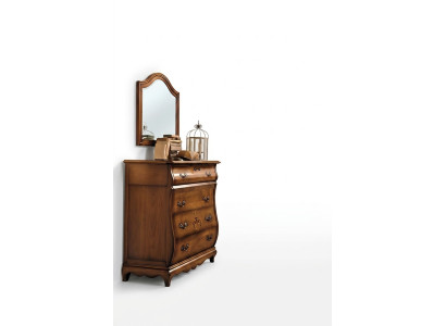 Cómoda Aparador Armario Madera Cómodas Muebles Italianos Macizos Espejo 2 piezas