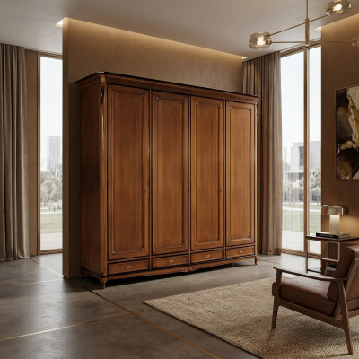 Armario Vaccari Cav Giovanni de madera maciza Armario de dormitorio Armarios Nuevos