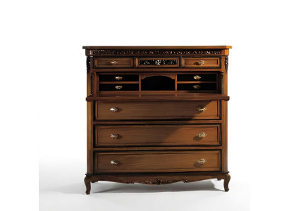 Secretaria cómoda de madera maciza para dormitorio Muebles italianos Sala de estar Marrón