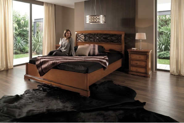 Dormitorio Conjunto de muebles italiano Muebles de noche de madera maciza de 3 piezas.