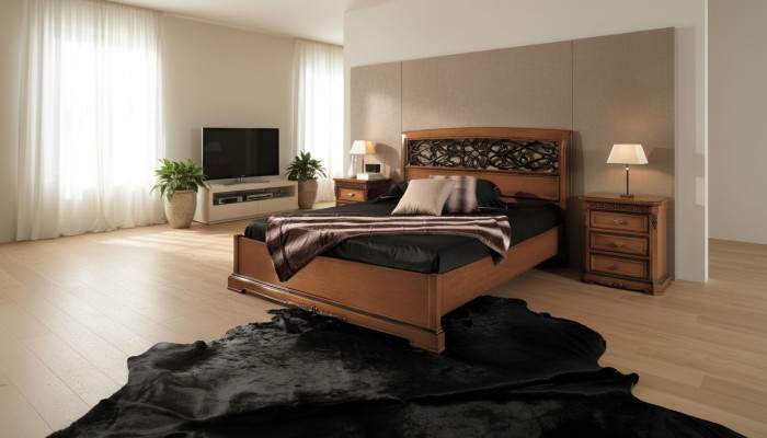 Dormitorio Conjunto de muebles italiano Muebles de noche de madera maciza de 3 piezas.
