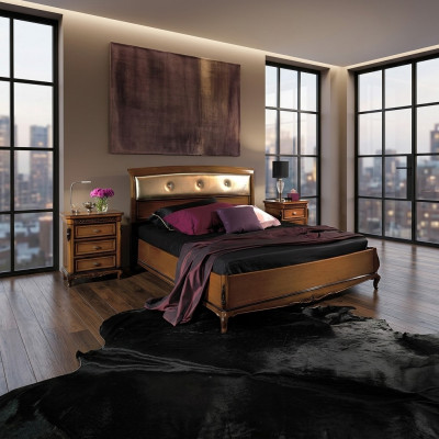 Doble cama dormitorio muebles de madera maciza Vaccari cav giovanni cama nueva