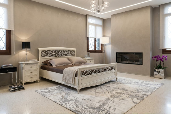 Conjunto completo de muebles de dormitorio 3 piezas. Juego de camas de mobiliario italiano.