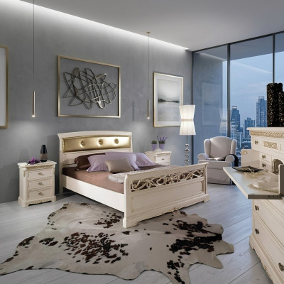 Cama Dormitorio Muebles Camas dobles Lujo Mobiliario Vacarri Cav Giovanni Nuevo