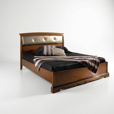 Cama Cama doble Vaccari cav giovanni Madera maciza Dormitorio Diseño Muebles Nuevo