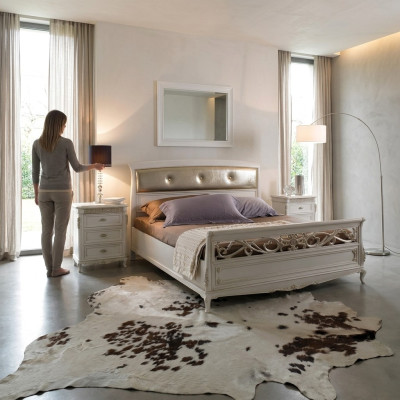 Diseño de muebles de dormitorio Cama doble Madera maciza Vaccari cav giovanni Muebles Nuevos