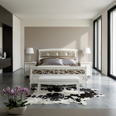 Diseño de muebles de dormitorio Cama doble Madera maciza Vaccari cav giovanni Muebles Nuevos