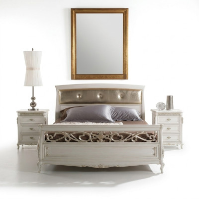 Diseño de muebles de dormitorio Cama doble Madera maciza Vaccari cav giovanni Muebles Nuevos