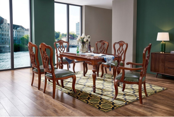 Mesa Mesa de comedor Diseño Muebles Comedor Mesa de madera Lujo Estilo rústico