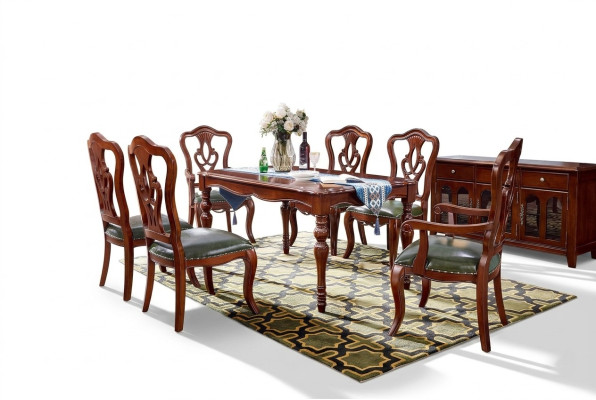 Mesa Mesa de comedor Diseño Muebles Comedor Mesa de madera Lujo Estilo rústico