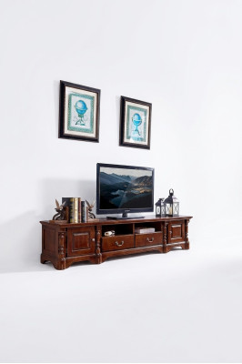 Lowboard Schrank rtv Wohnzimmer tv Holz Möbel Schrank Klassisch  Mueble bajo para televisión en la sala de estar de madera clásico