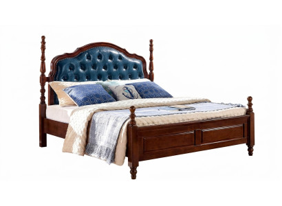 Marco de cama doble de lujo Cama de dormitorio doble Cama de madera doble Nueva
