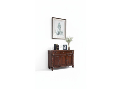 Cómoda marrón Aparador de madera maciza Diseño de muebles de armarios.