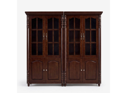 Estantería de libros Vitrina Armario Estante Armario de madera Librería Muebles 2 piezas
