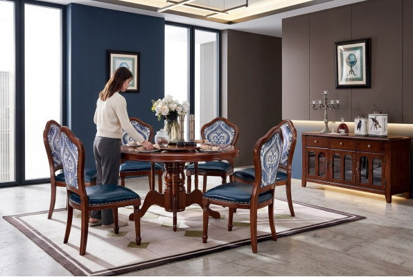 Comedor mesas redondas mesa de comedor diseño de mesa muebles de madera maciza de lujo
