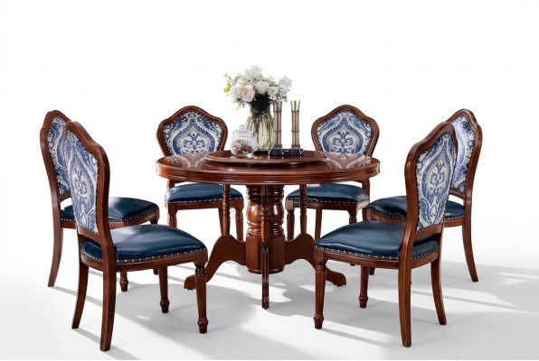 Mesa de comedor + 6 sillas Juego de comedor Conjunto de comedor Mesa Muebles Diseño 7 piezas