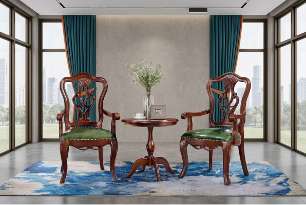 Silla Mesa de centro Mesa de café Mesa auxiliar Conjunto de mesa de centro de diseñador para sala de estar de 3 piezas.