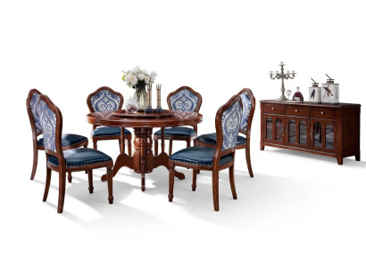 Mesas de comedor Muebles redondos Mesa de comedor de lujo Mesa redonda de madera maciza