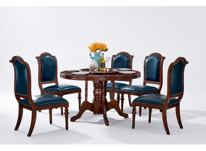 Juego de mesa de comedor completo con 6 sillas, conjunto de comedor, grupo de comedor de madera de 7 piezas.