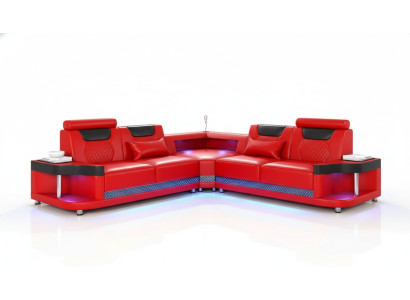 Diseño de sofá en forma de L Esk moderno Sofás Sofá de cuero Sofá de esquina Sofá nuevo de salón