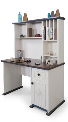 Escritorio Mesa de madera Habitación juvenil Mesa Estante Mesas Madera maciza Mesa de ordenador