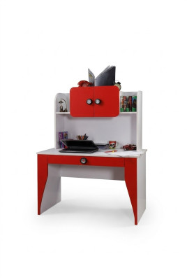 Escritorio con estantes. Muebles de diseñador moderno para habitación juvenil e infantil de lujo.