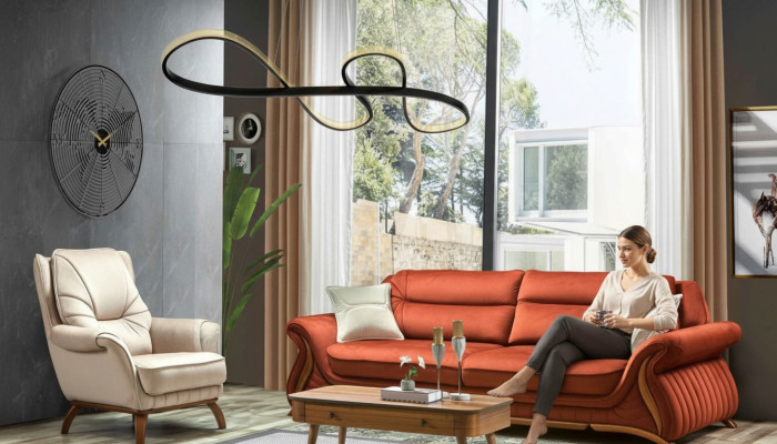 Sofá Sofá Acolchado 3+1 Asiento Piel Sintética Sofá Sillones Asiento Conjuntos Diseño