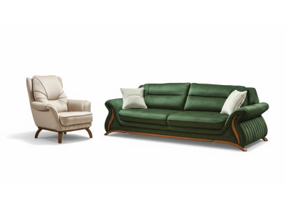 Sofá clásico de tela de lujo, diseño de sofá de 3+1 plazas, sillón, sofá, sofás acolchados