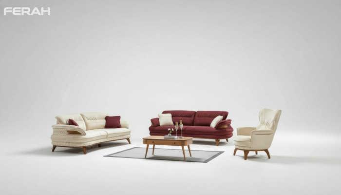 Grupo de sofá 3+3+1 asiento de lujo sofá sillón conjunto de sofás de tela