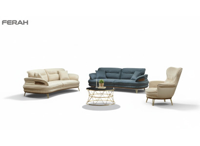 Conjunto de sofás 3+3+1 plaza sofá sillón sofás conjunto asiento lujo set