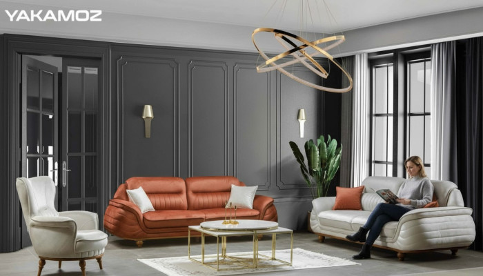 Conjunto de sofás sillones juego de sofás 3+3+1 asientos tela de lujo sala de estar