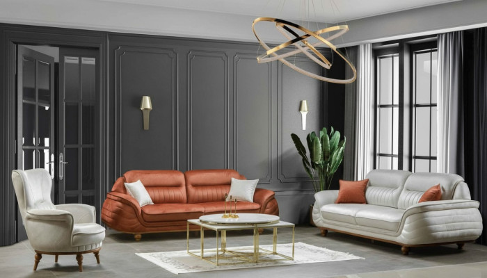 Conjunto de sofás sillones juego de sofás 3+3+1 asientos tela de lujo sala de estar