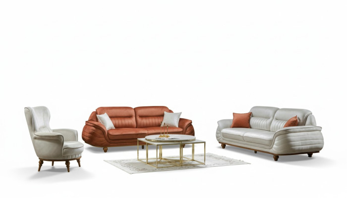 Conjunto de sofás sillones juego de sofás 3+3+1 asientos tela de lujo sala de estar