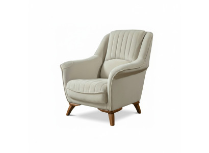 Silla asiento Diseño clásico Sala de estar Tapizado Individual Relax Blanco