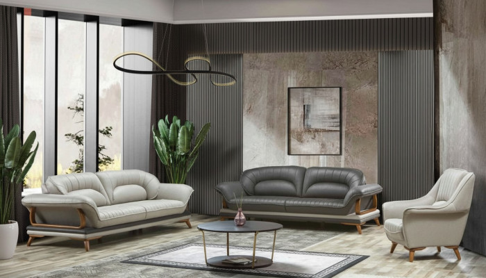 Conjunto de sofás de lujo Sofá Set 3+3+1 plazas Sofás Sillón Tela 3 piezas.