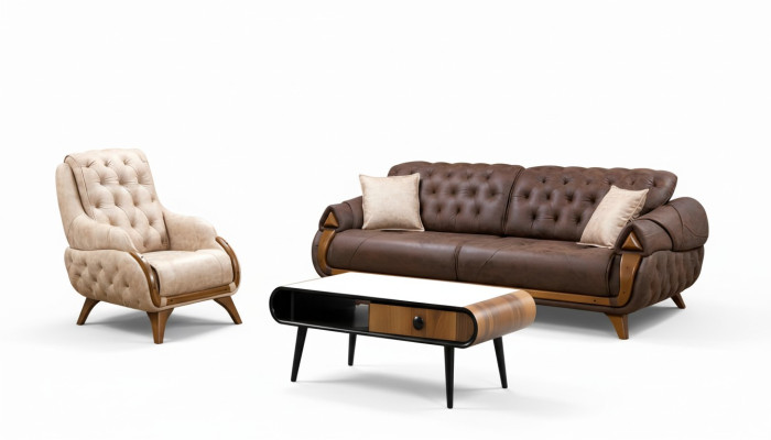 Sofá Sofás clásicos de lujo Muebles Sofás Tres plazas 3 plazas