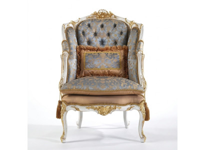 Sillón Biblioteca Silla de lectura Butaca Sofá Tapicería Muebles italianos Lujo
