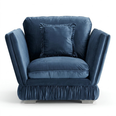 Sillón Sofá Tapizado Diseñador Textil Asiento Tapizado Asiento Sofás Individuales Terciopelo
