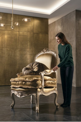 Sillón Sofá Tapizado Diseñador Textil Asiento Tapizado Asiento Sofás Individuales Nuevo