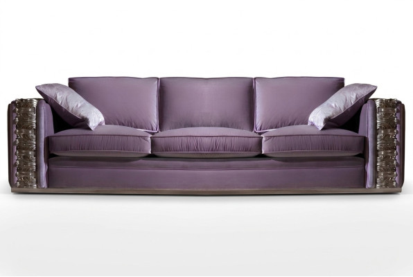 Sofá clásico Grande xxl Sofas Salón Textil de cuatro plazas Italiano