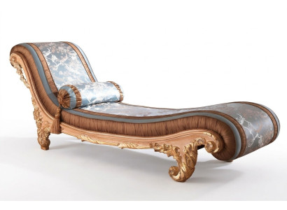Camas de lujo marrones Art déco, cómodas y relajantes, chaiselongue de lujo. Muebles italianos.
