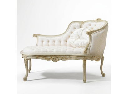 Salón Chesterfield Sofá Cama Acolchado Tumbonas Club Blancas Barroco Nuevo