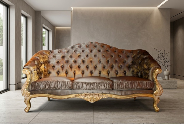 Sofá Sofá Diseño Sofás Acolchado Textil Muebles Italianos Banco de asientos 3 plazas