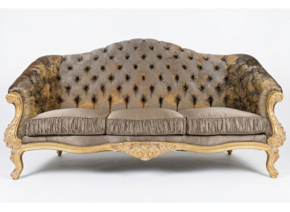 Sofá Sofá Diseño Sofás Acolchado Textil Muebles Italianos Banco de asientos 3 plazas