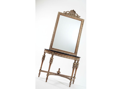 Muebles Estilo Barroco Mesa consola Espejo Madera Mesas y consolas italianas 2 piezas.